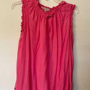 Loft Sleeveless Shirt Pink S